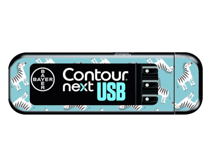 Bayer Contour Next USB Vinyl Sticker (Zany Zebras)