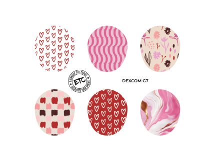 Dexcom G7/Dexcom One+ Sensor Sticker (Love Season) 6 pack