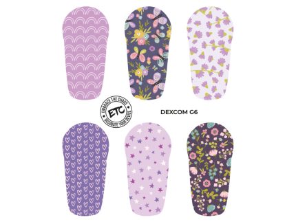 Dexcom G6/One Sensor Stickers (Purple Dreams) 6 pack