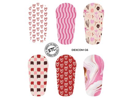 Dexcom G6/One Sensor Stickers (Love Season) 6 pack