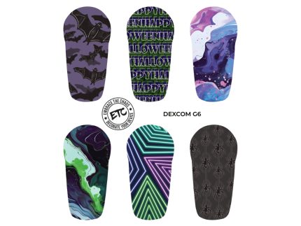 Dexcom G6/One Sensor Stickers (Neon Midnight) 6 pack