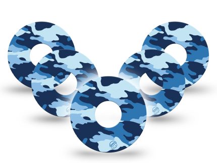 ExpressionMed Blue Camo Adhesive Patch Freestyle Libre 3