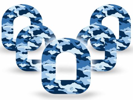 ExpressionMed Blue Camo Adhesive Patch Omnipod