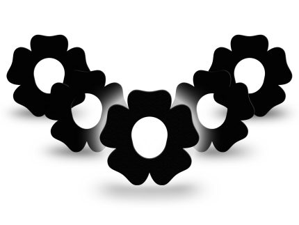 ExpressionMed Black Dexcom G7 Flower Adhesive Patch