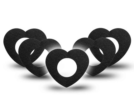 ExpressionMed Black Heart Shaped Adhesive Patch Freestyle Libre 2