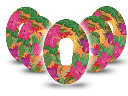 ExpressionMed Bright Hibiscus Adhesive Patch Dexcom G6/One