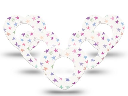 ExpressionMed Bright Stars Heart Shaped Adhesive Patch Freestyle Libre 2