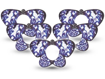 ExpressionMed Blue Tie Dye Butterfly Dexcom G7/Dexcom ONE+ Adhesive Patch