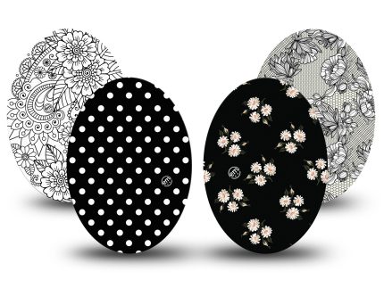 ExpressionMed Charcoal Flora Variety 4 Patch Pack Oval