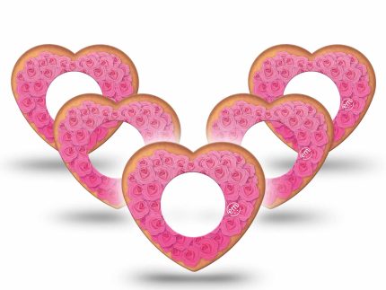 ExpressionMed Cutie Pie Cookie Heart Shaped Adhesive Patch Freestyle Libre 2