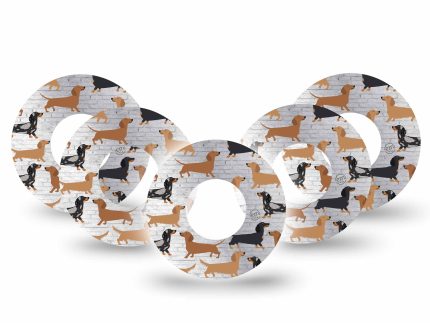 ExpressionMed Dancing Dachshunds Adhesive Patch Freestyle Libre 2