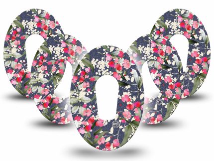 ExpressionMed Denim Flowers Adhesive Patch Dexcom G6/One