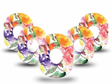 ExpressionMed Floral Art Adhesive Patch Dexcom G7/Dexcom ONE+