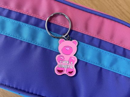 ETC Gummy Bear - Type 1 Diabetic (PINK) Medical Alert Keyring