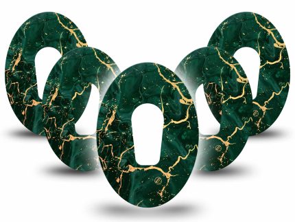 ExpressionMed Green & Gold Marble Adhesive Patch Dexcom G6/One