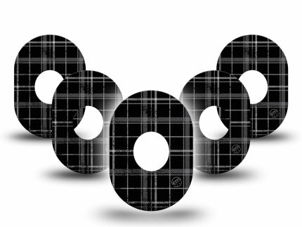 ExpressionMed Grunge Plaid Adhesive Patch Dexcom G7/Dexcom ONE+