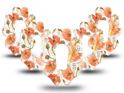 ExpressionMed G6/One Peachy Blooms Flower Adhesive Patch Dexcom