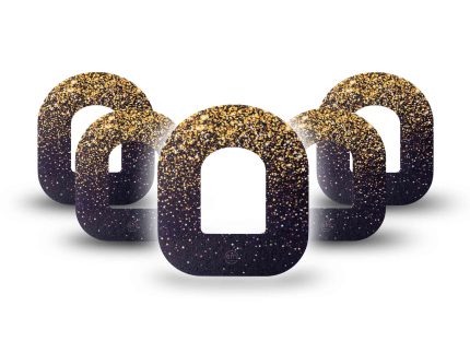 ExpressionMed Gold Sparkles Adhesive Patch Omnipod