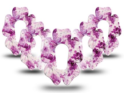ExpressionMed G6/One Violet Orchids Flower Adhesive Patch Dexcom