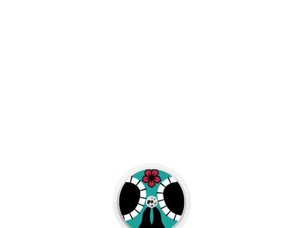 ExpressionMed Libre 2 Sensor Sticker (Teal Skull)