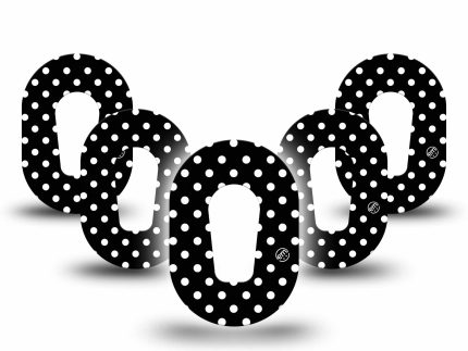 ExpressionMed Mini Black & White Polka Dot Adhesive Patch Dexcom G6/One