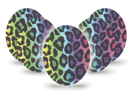 ExpressionMed Multicoloured Cheetah Adhesive Patch Oval