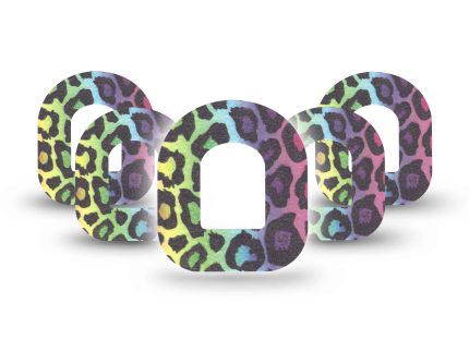 ExpressionMed Multicoloured Cheetah Adhesive Patch Omnipod