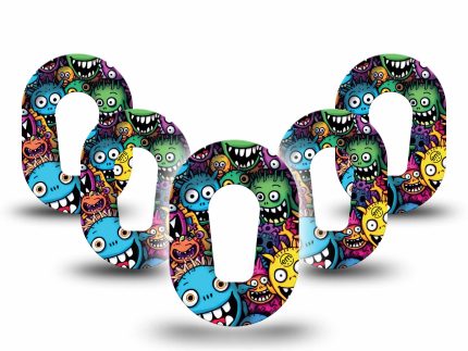 ExpressionMed Mini Funky Monsters Adhesive Patch Dexcom G6/One