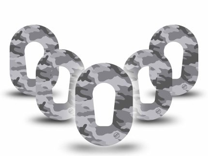 ExpressionMed Mini Grey Camo Adhesive Patch Dexcom G6/One