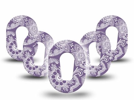 ExpressionMed Mini Purple Henna Adhesive Patch Dexcom G6/One