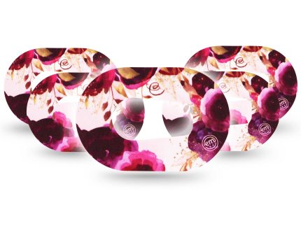 ExpressionMed Mini Purple Bouquet Adhesive Patch Dexcom G6/One
