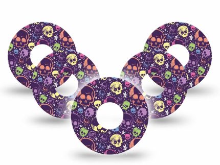 ExpressionMed Neon Skulls Adhesive Patch Freestyle Libre 3