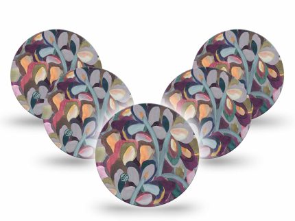 ExpressionMed OverPatch Abstract Leaves Adhesive Patch Freestyle Libre 3