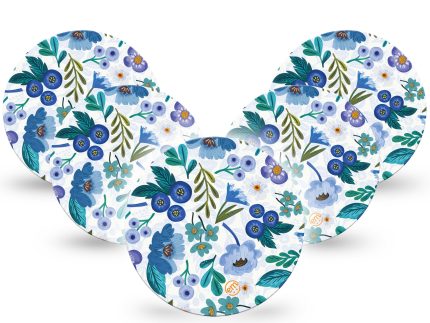 ExpressionMed OverPatch Blue Anemone Adhesive Patch Freestyle Libre 2 or 3
