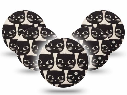 ExpressionMed OverPatch Black Cats Adhesive Patch Freestyle Libre 2 or 3