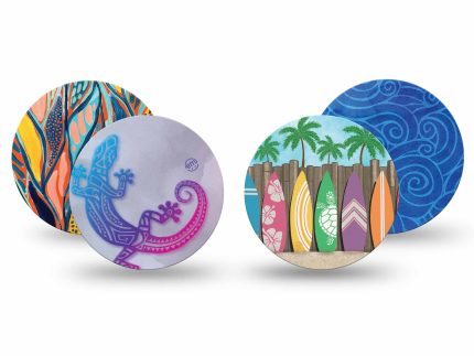 ExpressionMed OverPatch Beachy Variety 4 Patch Pack Freestyle Libre 2 or 3