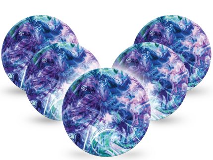 ExpressionMed OverPatch Deep Purple Swirl Adhesive Patch Freestyle Libre 2 or 3