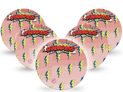 ExpressionMed OverPatch Diabadass Adhesive Patch Freestyle Libre 2 or 3