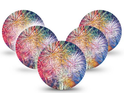 ExpressionMed OverPatch Fireworks Adhesive Patch Freestyle Libre 2 or 3
