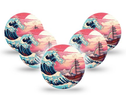 ExpressionMed OverPatch Great Waves Adhesive Patch Freestyle Libre 3