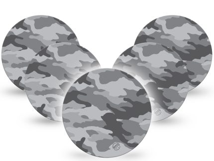 ExpressionMed OverPatch Grey Camo Adhesive Patch Freestyle Libre 2 or 3
