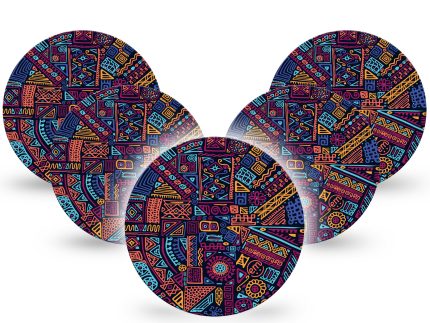 ExpressionMed OverPatch Geometric Neon Adhesive Patch Freestyle Libre 2 or 3