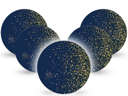 ExpressionMed OverPatch Gold Sparkles Adhesive Patch Freestyle Libre 2 or 3