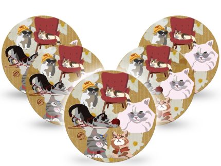 ExpressionMed OverPatch Kitty Cats Adhesive Patch Freestyle Libre 2 or 3