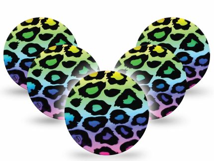 ExpressionMed OverPatch Multicoloured Cheetah Adhesive Patch Freestyle Libre 2 or 3