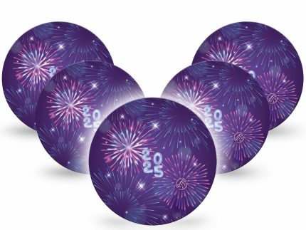 ExpressionMed OverPatch New Years Celebration Adhesive Patch Freestyle Libre 2 or 3