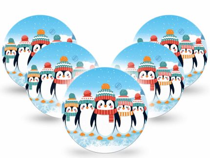 ExpressionMed OverPatch Penguins in a Row Adhesive Patch Freestyle Libre 2 or 3