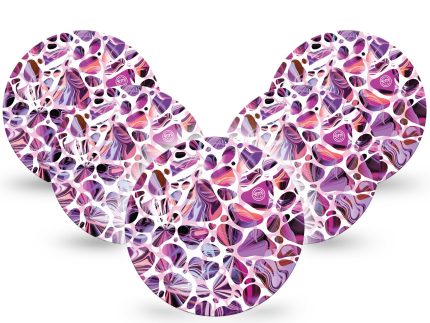 ExpressionMed OverPatch Purple Pebbles Adhesive Patch Freestyle Libre 2 or 3