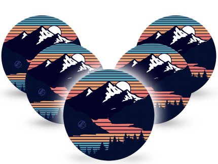 ExpressionMed OverPatch Retro Mountains Adhesive Patch Freestyle Libre 2 or 3