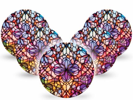 ExpressionMed OverPatch Stained Glass Adhesive Patch Freestyle Libre 2 or 3